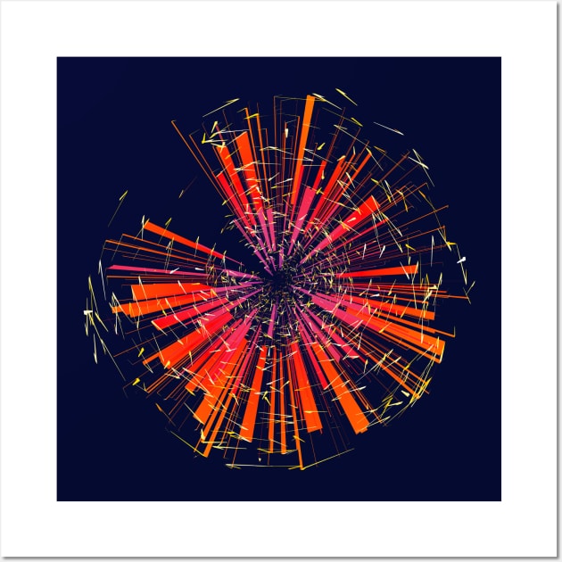 Burst of Red and Yellow Wall Art by AKdesign